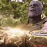 thanos power up meme template