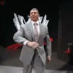 Vince McMahon walking meme template