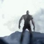 Kratos falling meme template