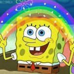 Spongebob Rainbow Gif template meme meme template