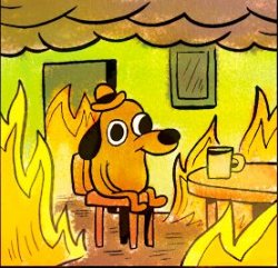 This is fine meme template