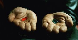 Red pill blue pill meme template
