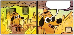 This is Fine (Blank) meme template
