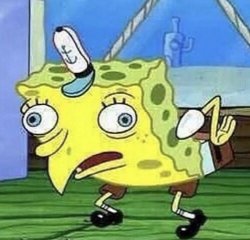 Spongebob chicken meme template
