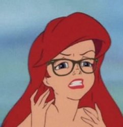 Hipster Ariel meme template