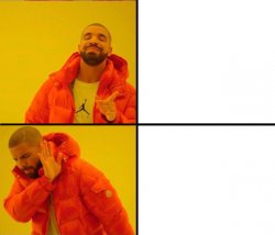 drake yes no reverse meme template