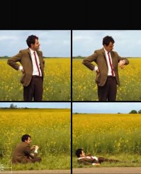 Mr bean waiting meme template