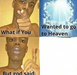 What if you wanted to go to Heaven meme template
