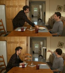 Plate toss meme template