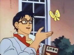 ANIME BUTTERFLY MEME meme template