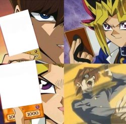 Yugioh card draw meme template