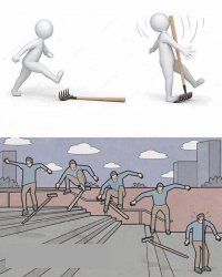 Jump on Rake meme template