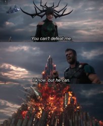 You can't defeat me meme template