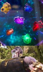 Thanos Infinity Stones meme template