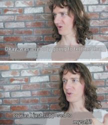 Was anybody going to tell me meme template