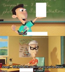 Sheen's show and tell meme template
