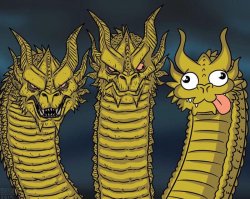Three dragons meme template