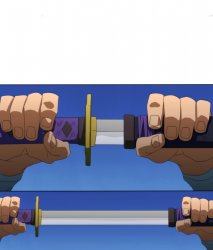 Unsheathing Sword meme template