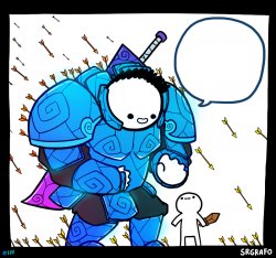 Blue armor guy meme template
