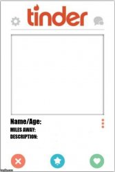 Tinder Profile meme template