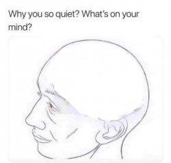 What's on your mind? meme template