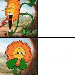 angry flower meme template