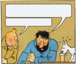 Tintin and Haddock meme template