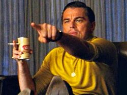 Leonardo Dicaprio pointing at tv meme template