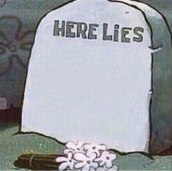 Here Lies Spongebob Tombstone meme template