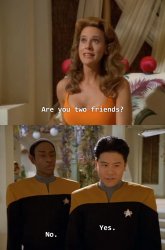 Are you two friends? meme template