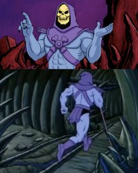 Skeletor until we meet again meme template