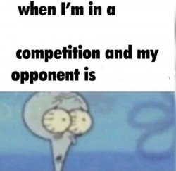 Squidward competition meme template