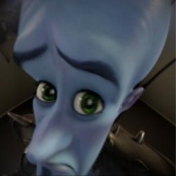 Megamind peeking meme template