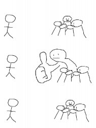 Big thumb guy meme template