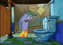 oh thats a toilet spongebob fish meme template