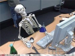 Waiting skeleton meme template