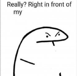 Really, right in front of my meme template