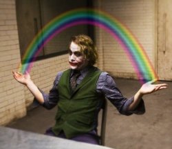 Joker Rainbow Hands meme template