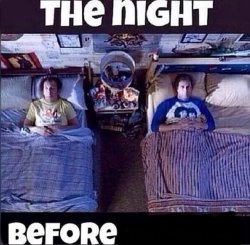 The night before meme template