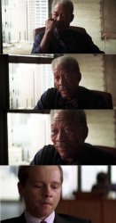 Morgan Freeman Good Luck meme template
