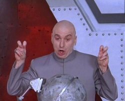 Dr Evil Laser meme template